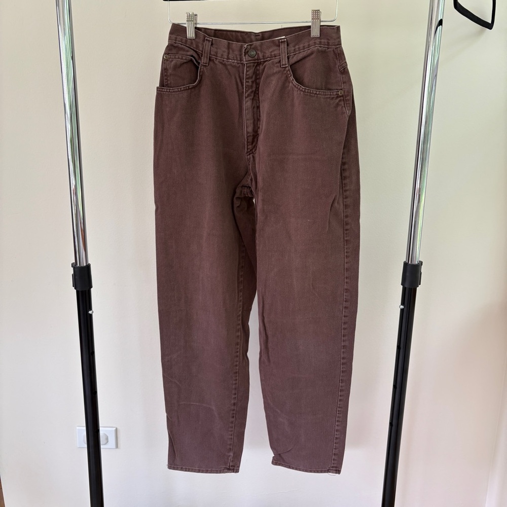 Brown High Waisted Vintage Cozy Fall Jeans Size 10